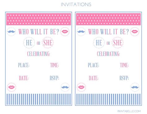 printable gender reveal invitations|Download these cute FREE Gender Reveal Printables!.